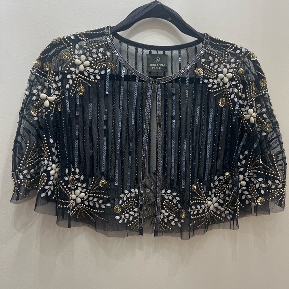 Adrianna Papell multicolor Embellished cape - Picture 3 of 6